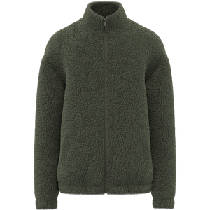 Unisex Sherpa Dropped Shoulders Full Zip Sweatshirt, miniatyr 3